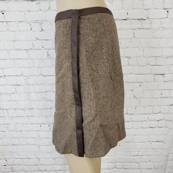 MAX mara weekend wool herringbone wrap skirt 6 - Picture 4 of 6